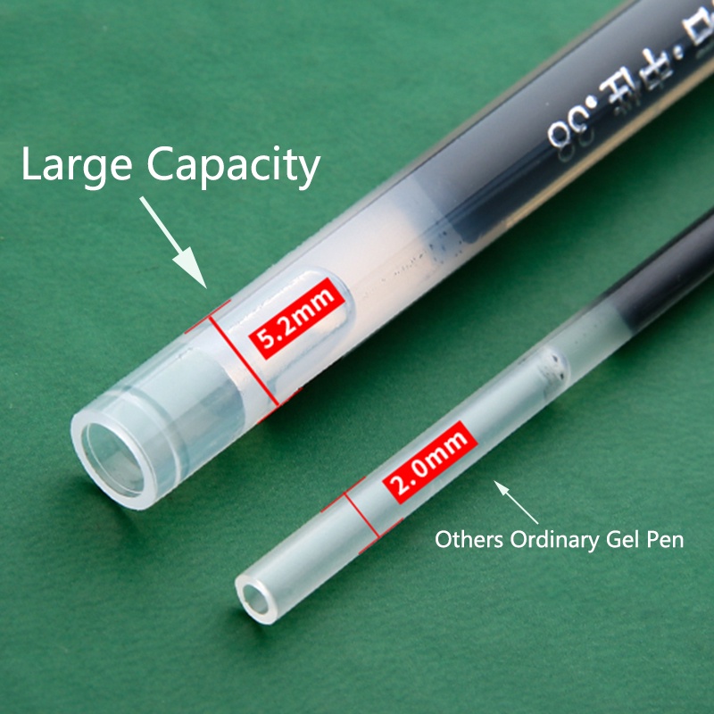 6 Pcs 0,38mm Preto/Vermelho/Azul Tinta Preta Caneta Gel De Grande Capacidade Ponta Da Agulha Do Estudante Gel Pen — imagem 2 de 2