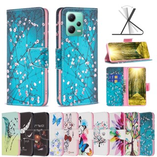Caixa De Luxo Para Xiaomi Redmi 12C note 12 4G Pro Plus K60 Poco X5 Padrão Pintado Fashion Flip Stand PU Carteira De Couro Capa