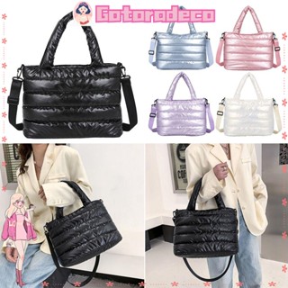 GOTORADECO Puffer Tote Bag School Leve Para Bolsa De Mão Escritório Ombro
