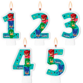 Vela de Aniversário Números Festa PJ Masks