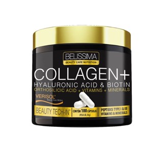 Collagen Plus 100 Caps - Belíssima - Colágeno Verisol com ácido hialurônico