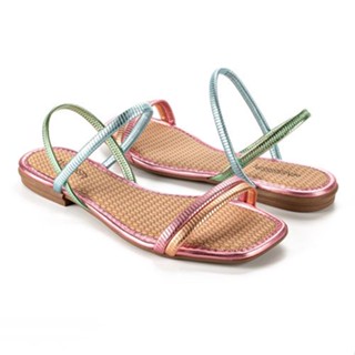 Sandália Mississipi Original Feminina Metalizada Tiras Finas Lançamento Calce Facil Dia A Dia Casual Elegante Estilo Conforto