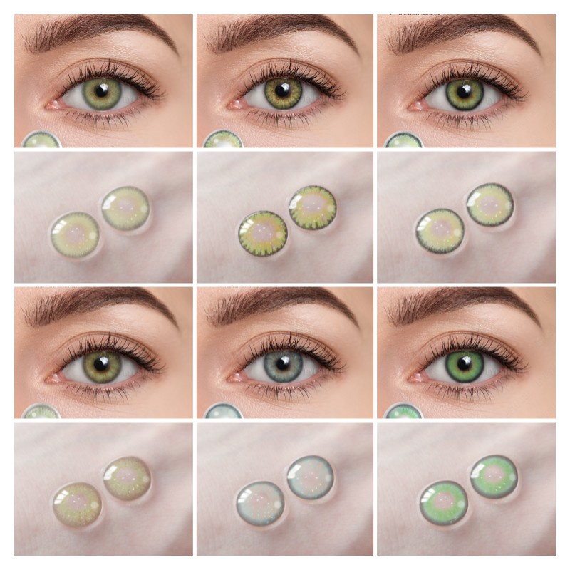 EYESHARE 2 Unidades De Lentes De Contato Verdes , Cores Para Maquiagem , Contatos Cosméticos , Uso Anual , Coloridas Os em Oferta na Shopee