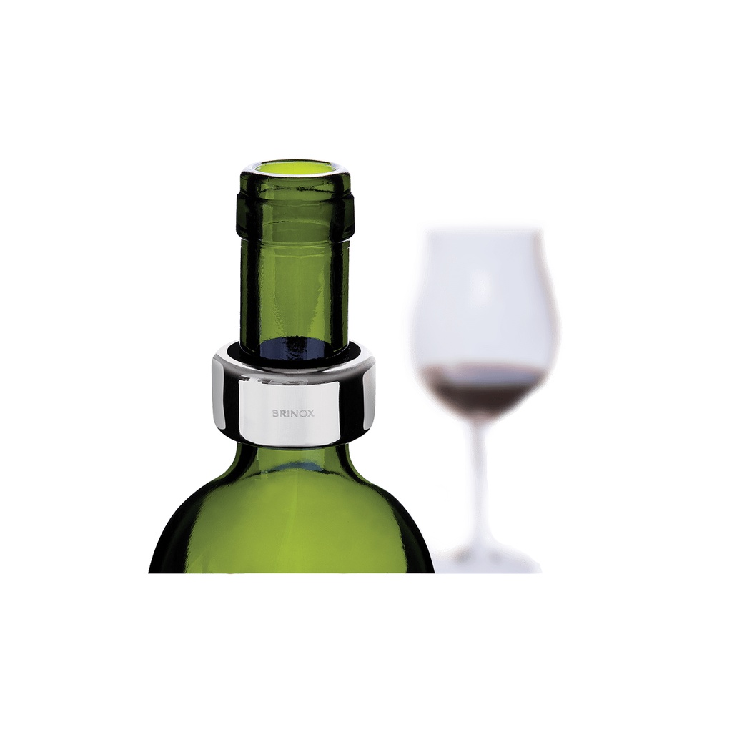 Anel Para Garrafa De Vinho Brinox Aço Inox em Oferta na Shopee