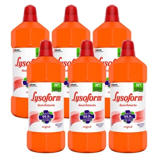 Kit com 6 Desinfetantes Lysoform Bruto Uso Geral Original 1l cada em Oferta na Shopee