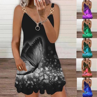 2023 Vestido De Verão Feminino Sem Mangas P-2XL