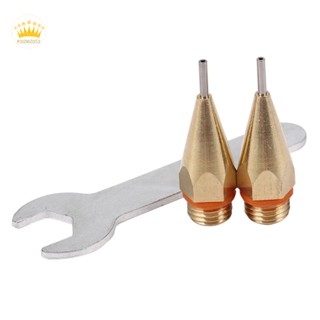 2Pcs 1Mm De Abertura Diâmetro Bocal De Cola Quente 1.0X40Mm Bico De Cobre Com Chave De Peças De Intercambiáveis