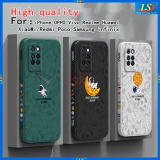 capinha infinix Note 10 Pro / 12 G96 / 12 2023 / 8 / 8i / 11 / 11s / 11 Pro Smart 6 / 5 / 4 Nasa Astronauta TKRC