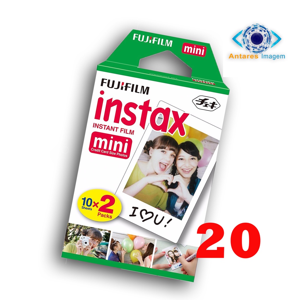 Filme Instax Mini Pack Com 20 unidades Shopee Brasil