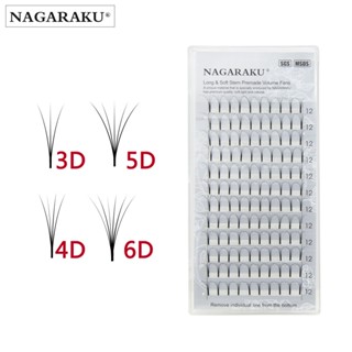 NAGARAKU Extensões De Cílios Pré-Fabricadas 3D-6D Falsos Volumnizantes