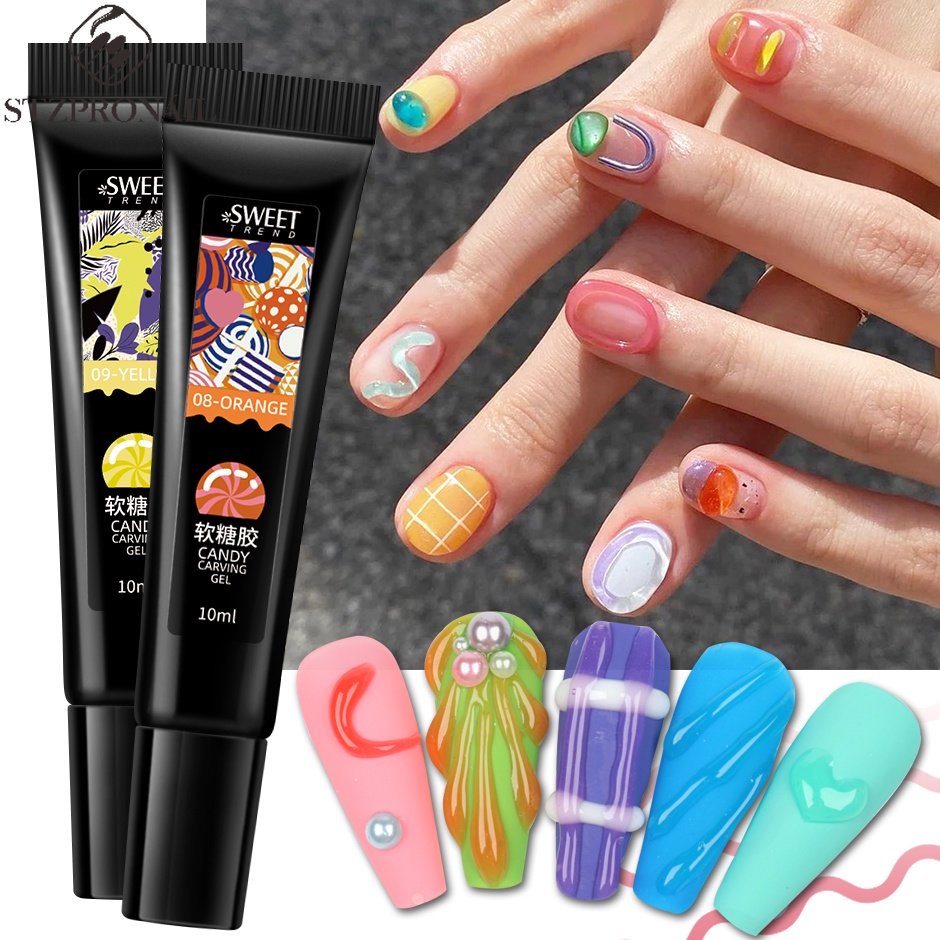 Gel De Pudim 5D Unhas Sólidas 3D Forro De Pintura De Doce Translúcido Em Escultura UV Acessórios De Bricolagem