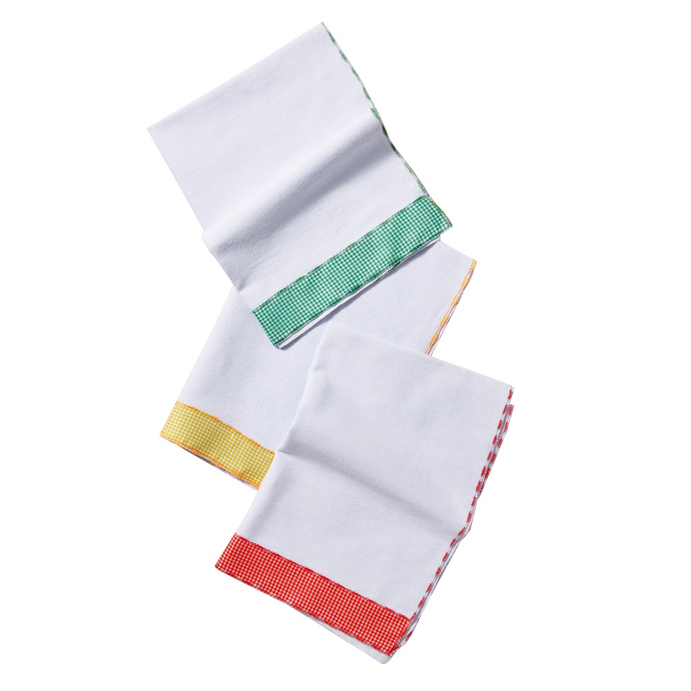 Pano De Prato Alvejado Barrado Gigante Xadrez Kit Com 10 Peças em Oferta na Shopee