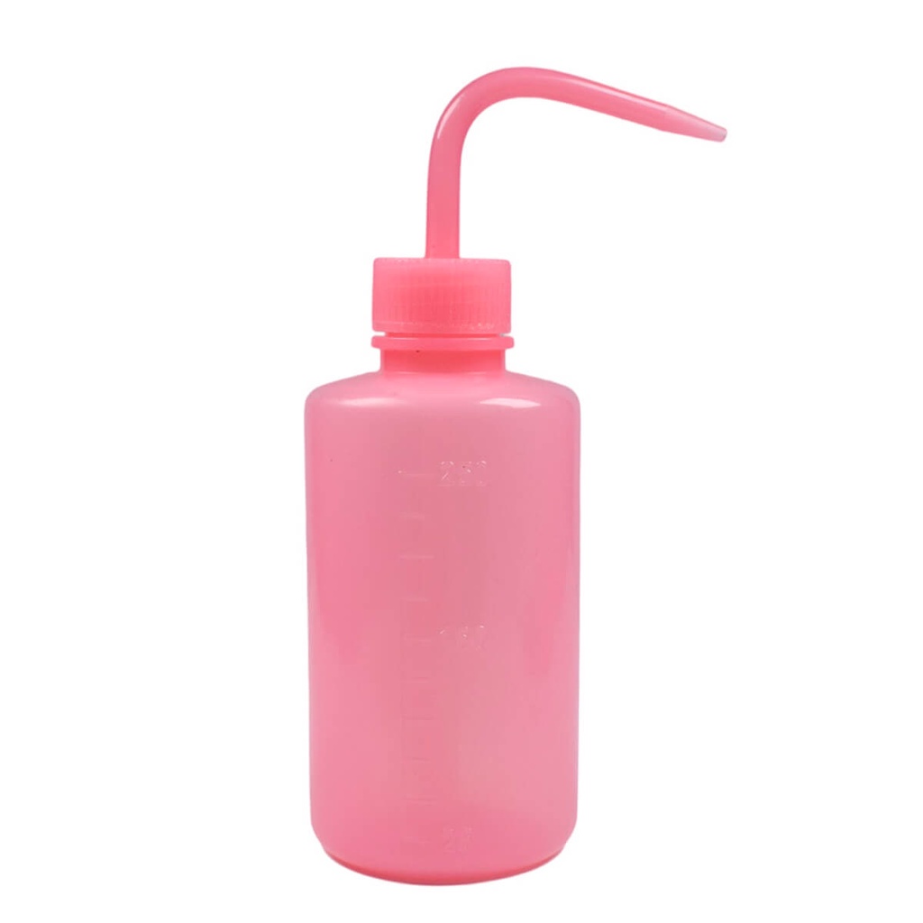 Pisseta Frasco Dosador Graduada Limpeza De Cílios 250ml Rosa