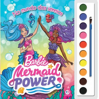 Livro Aquarela Barbie - No mundo das sereias em Oferta na Shopee