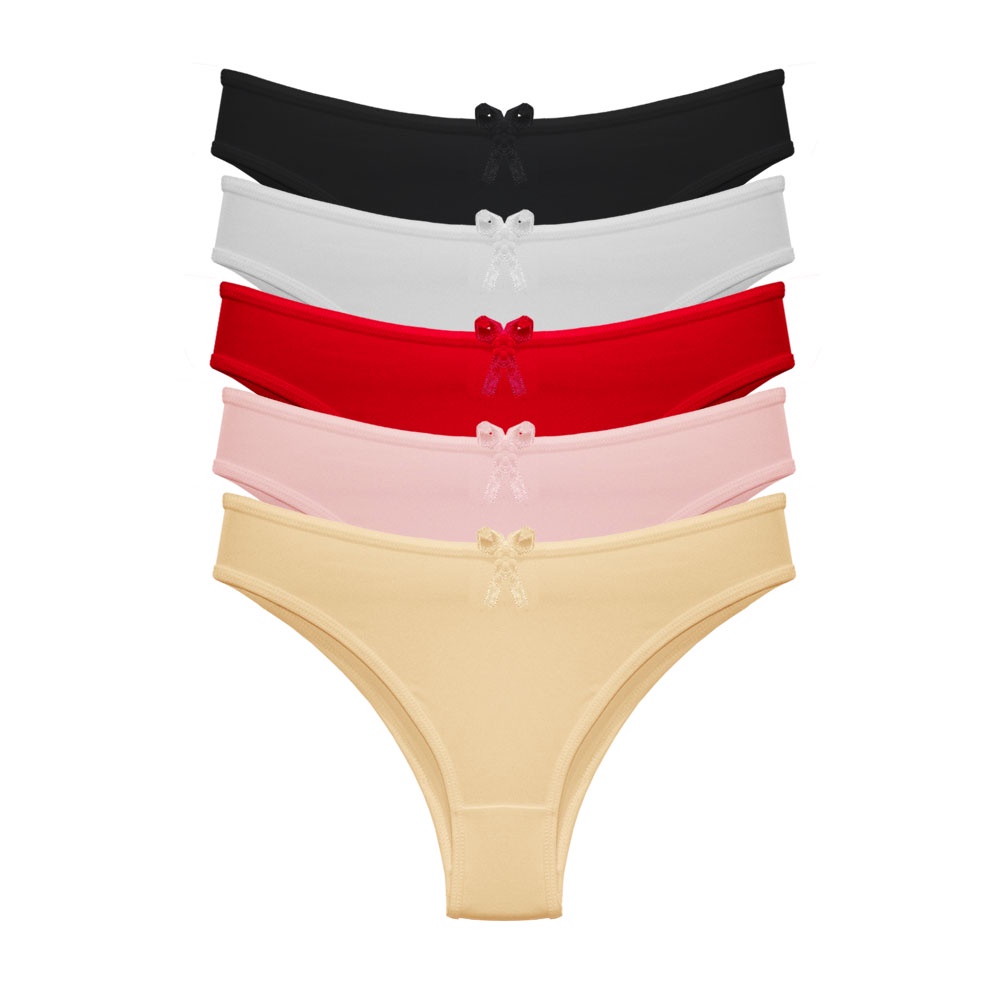 Kit 5 Calcinhas Feminina em Microfibra A20 em Oferta na Shopee