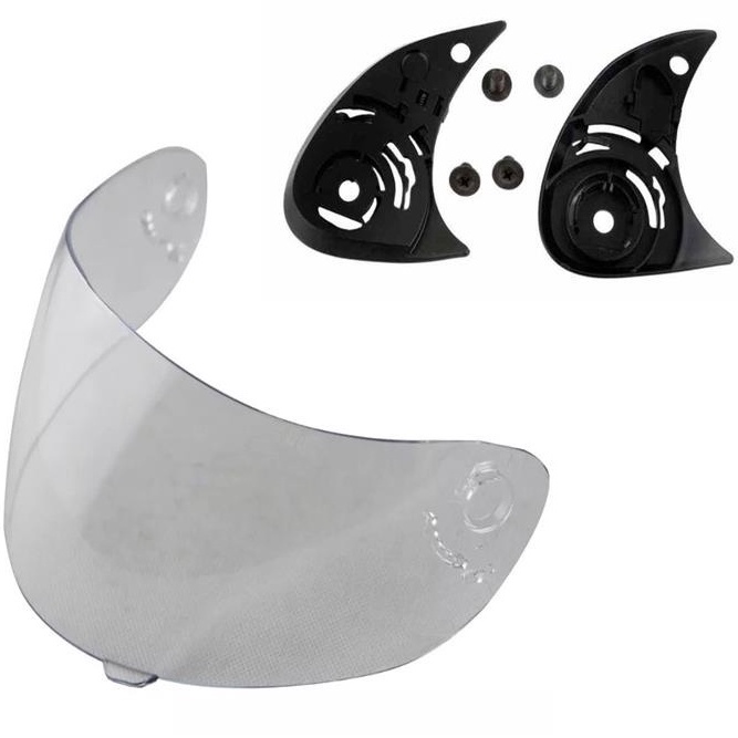 Viseira Capacete + kit reparo Ls2 Ff350 Espessura 2.2mm Cristal Polivisor - 1664c + 1177p