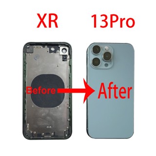 Para iPhone XR Carcaça De Proteção Traseira 13 Pro Totalmente Compatível Com O Free SIM Tray Peças Da Chave Lateral Reparo Caixa
