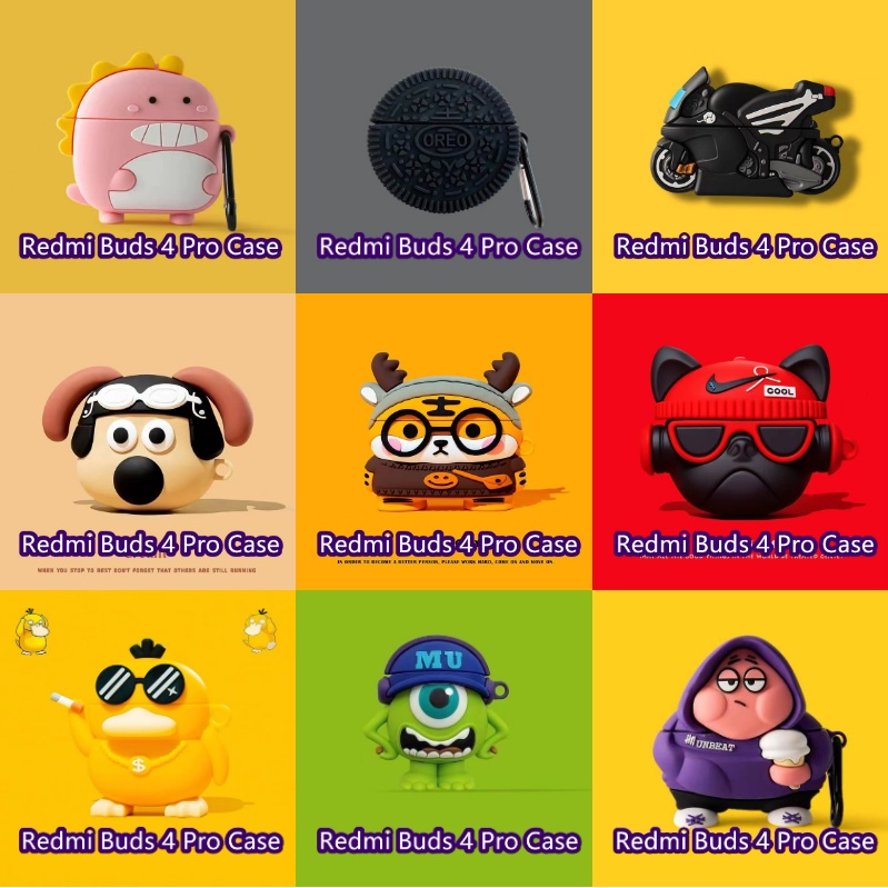 Estoque Pronto ! Desenho Animado Direto De Fábrica Para Redmi Buds 4 Pro Capa De Fone De Ouvido Macia