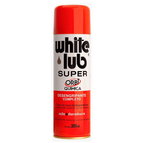 Spray Lubrificante White Lub Multiuso Lata Com 300ml Orbi em Oferta na Shopee