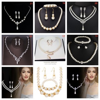 FOPH Noiva Colar De Cristal De Pulseiras De Brincos