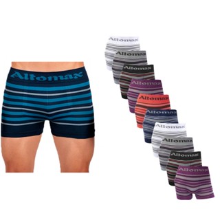 10 Unidades Cuecas Boxer Altomax Listrada Microfibra