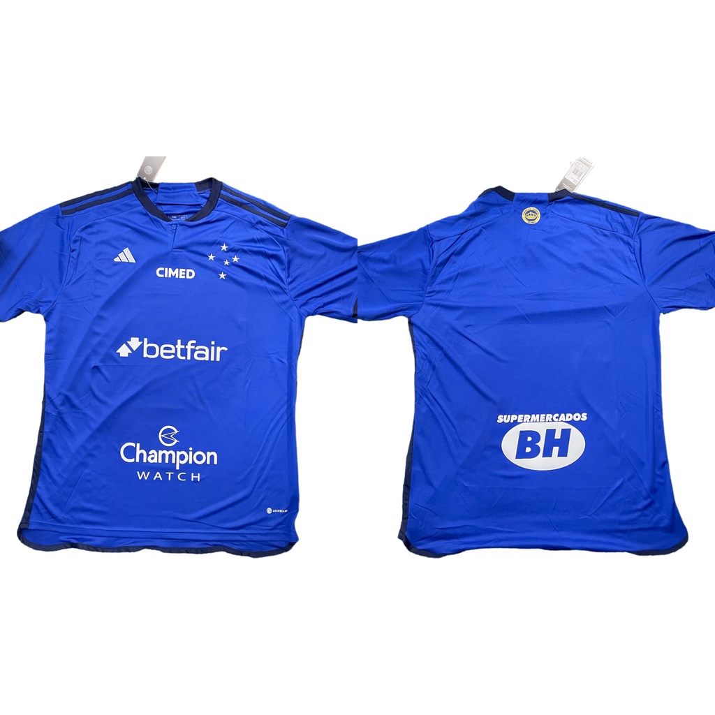 P-3GG Pré-Promoção Nova Camisa De Futebol Azul Cruzeiro 2023-2024 Camiseta Tailandesa 1 : 1