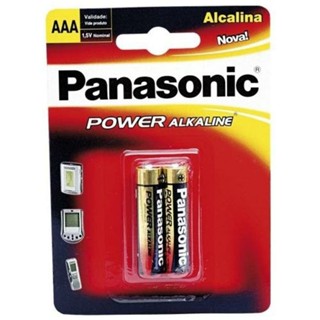Pilha Alcalina AAA Palito 1,5v Com 2 Unidades Panasonic