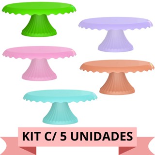 Kit Com 5 Unidades Boleira Cake Renda 22 Cm Várias Cores