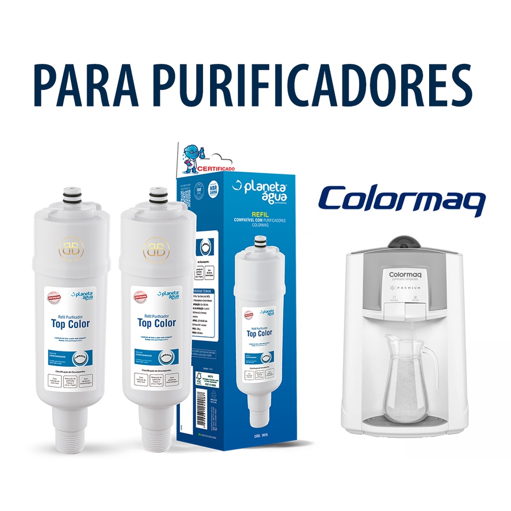 2 Filtro Refil Para Purificador De Água Colormaq Promoção