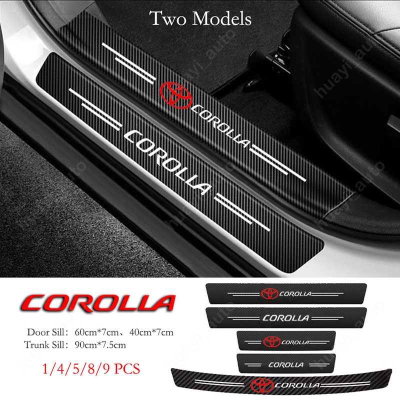 Toyota Corolla Autocolante De Soleira De Carro Anti-Riscos Protetor De Porta-Malas À Prova D'água em Oferta na Shopee