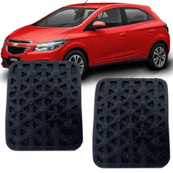 2 Capas Borracha Anti-derrapante Pedal Onix Prisma Cobalt Spin Freio e Embreagem