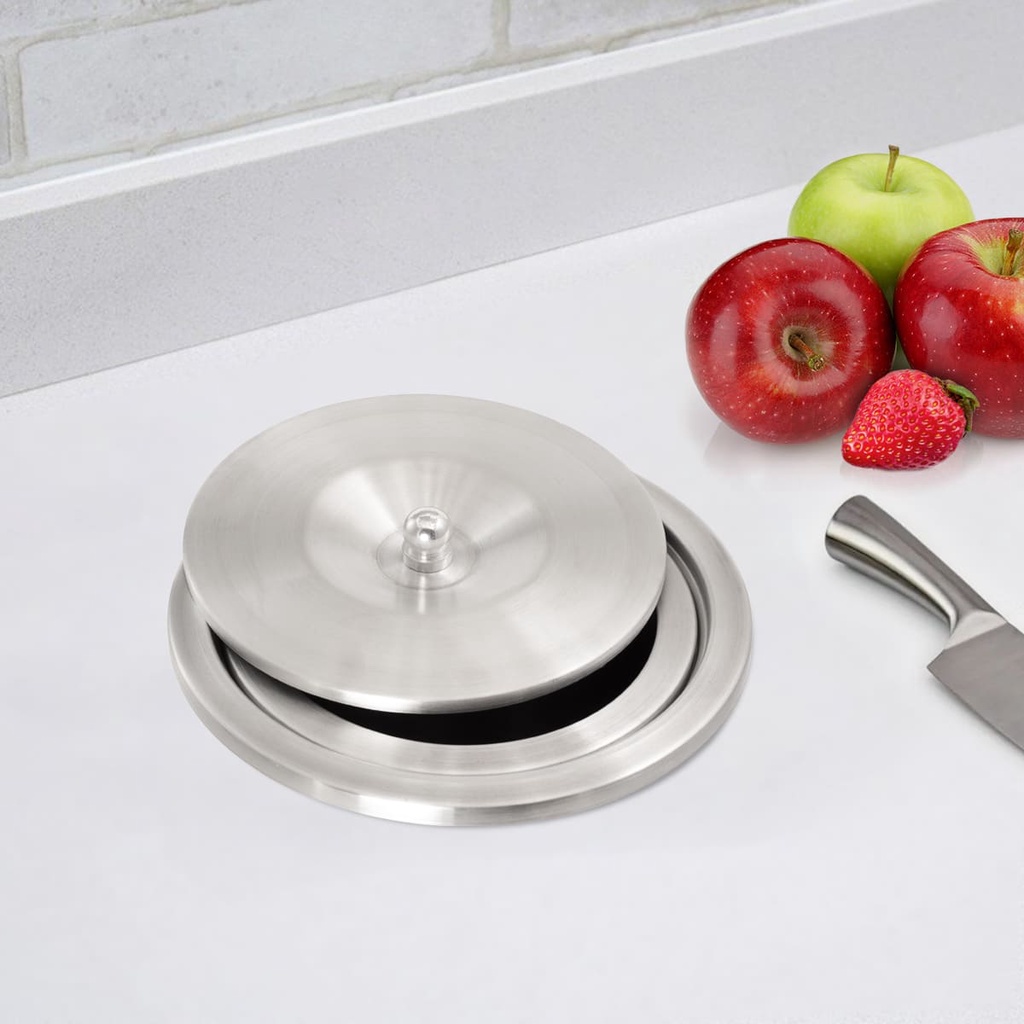 Lixeira Embutir Pia Cozinha Granito 3L Aluminio Escovada