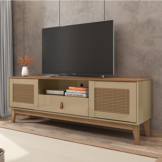 Rack Sala Esmeralda para TV até 60 Polegadas Pés em Madeira em Oferta na Shopee