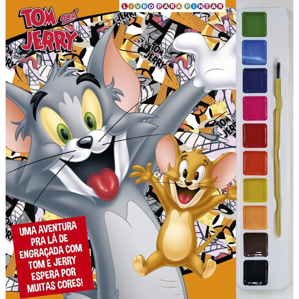 Livro Tom e Jerry Para Pintar com Aquarela