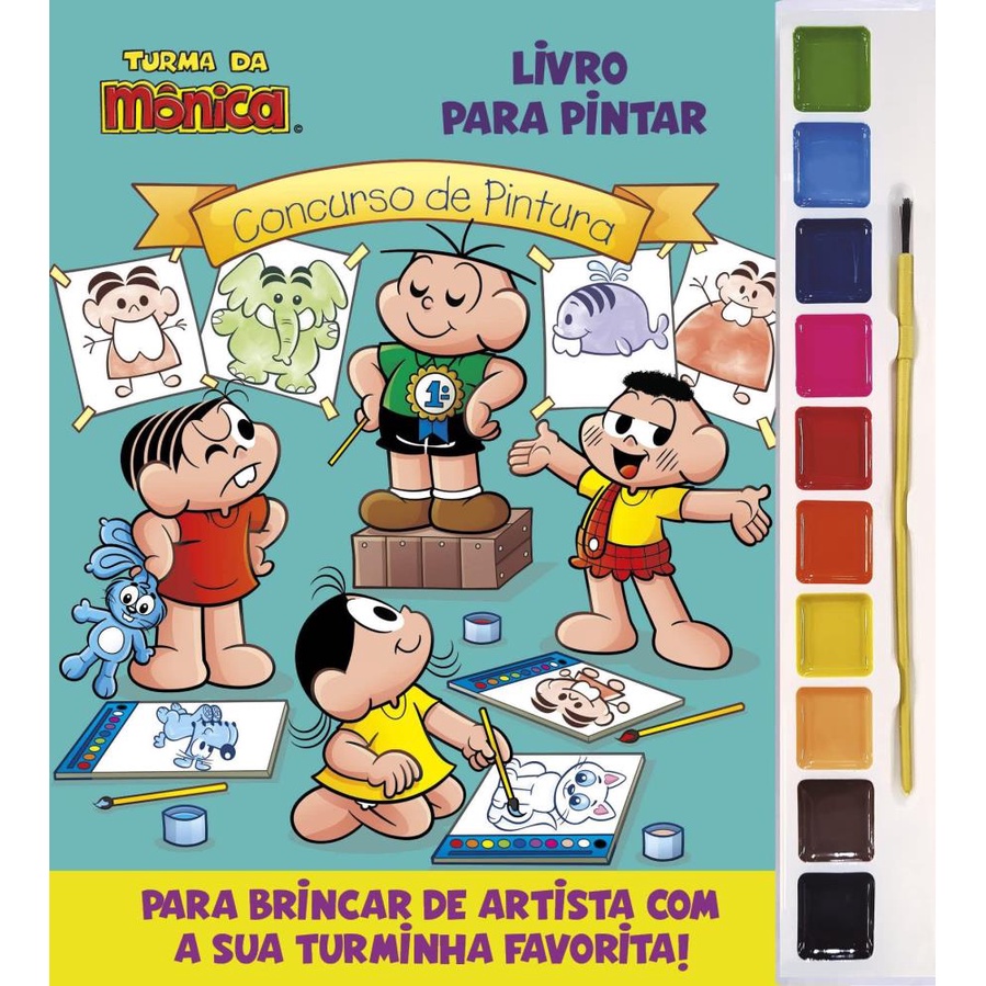 Livro Turma da Mônica Concurso Para Pintar com Aquarela