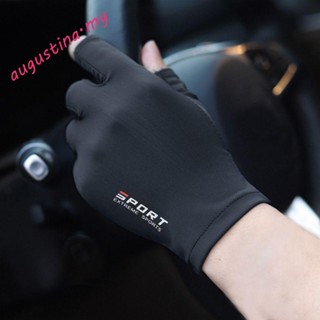 AUGUSTINA Homens Luvas Elásticas Esportivas De Escalada Fina Montanhas Proteção Solar Silicone Conduzindo Mittens Antiderrapantes