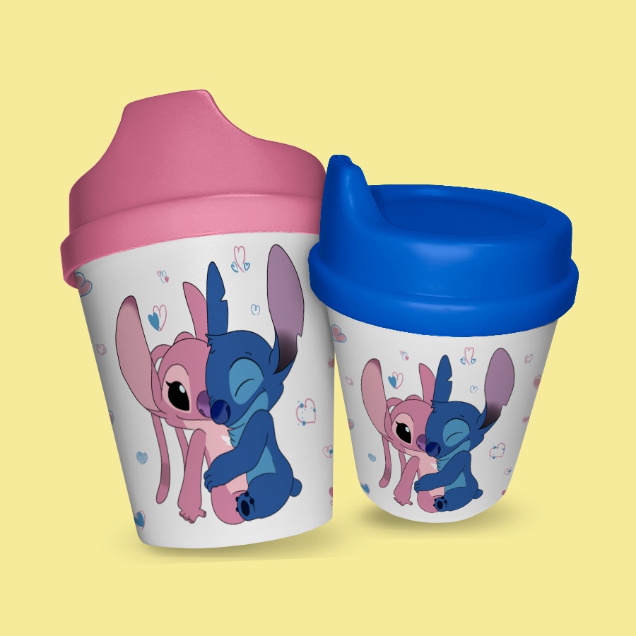 Copo ECO Kids Tampa Baby Stitch e Angel