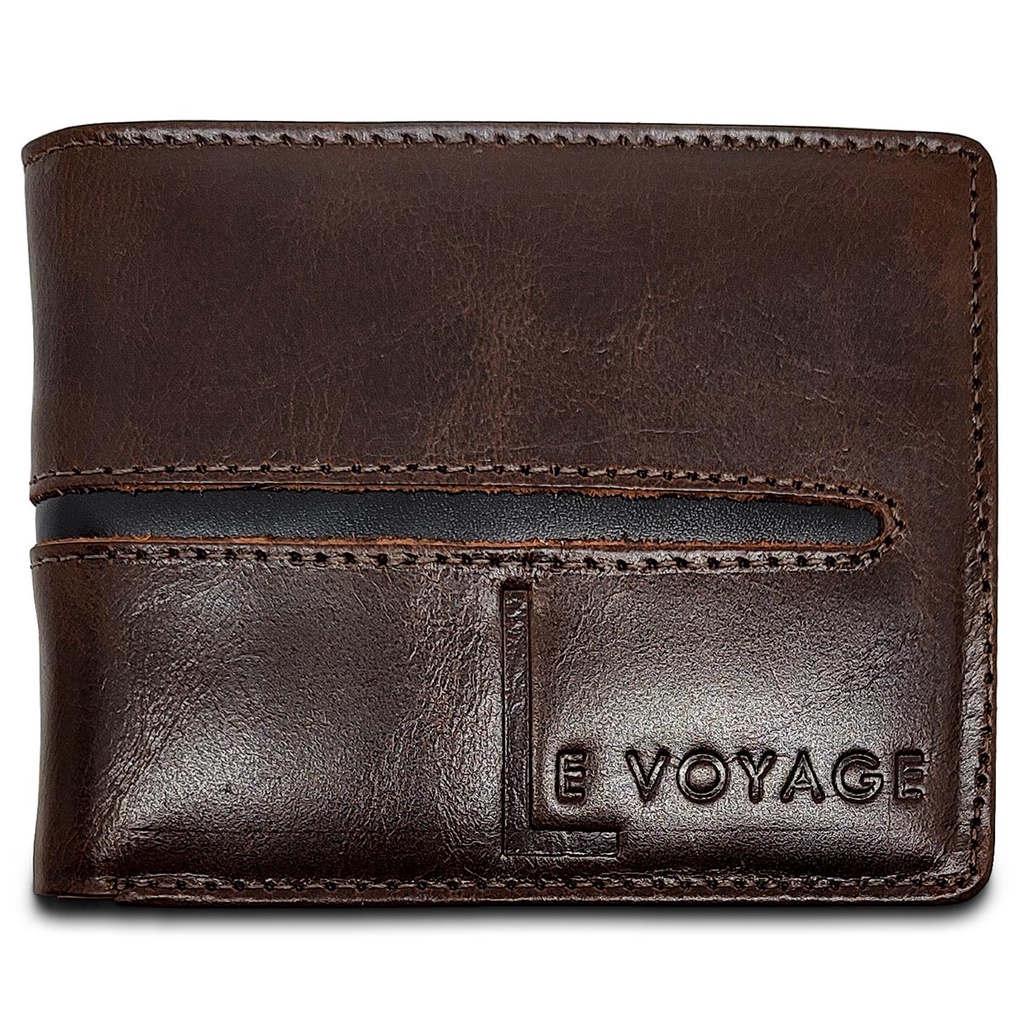 Carteira Masculina Couro Legítimo RG Cartões Bloqueio RFID em Oferta na Shopee