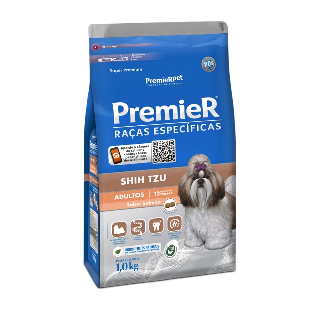 Ração Premier Raças Específicas Shih-tzu Adulto Salmão 1kg