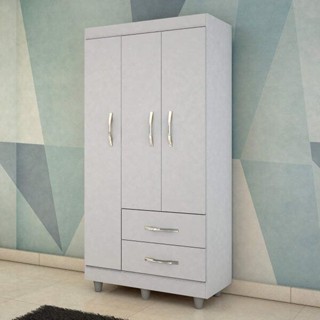 Guarda-Roupa Solteiro 3 Portas 2 Gavetas Paris Chf