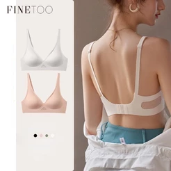 FINETOO Faixa De Geléia Não Marca Roupa Íntima Feminina Verão Fino Respirável Confortável Mostrando Peito Pequeno Suporte Macio Sutiã Mulher Sono