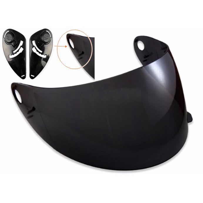 Viseira fume + Reparo Vaz V10 v100 V120 V12 VRX VS1 C/ Botao 2.2mm Polivisor 1723f + 1178P