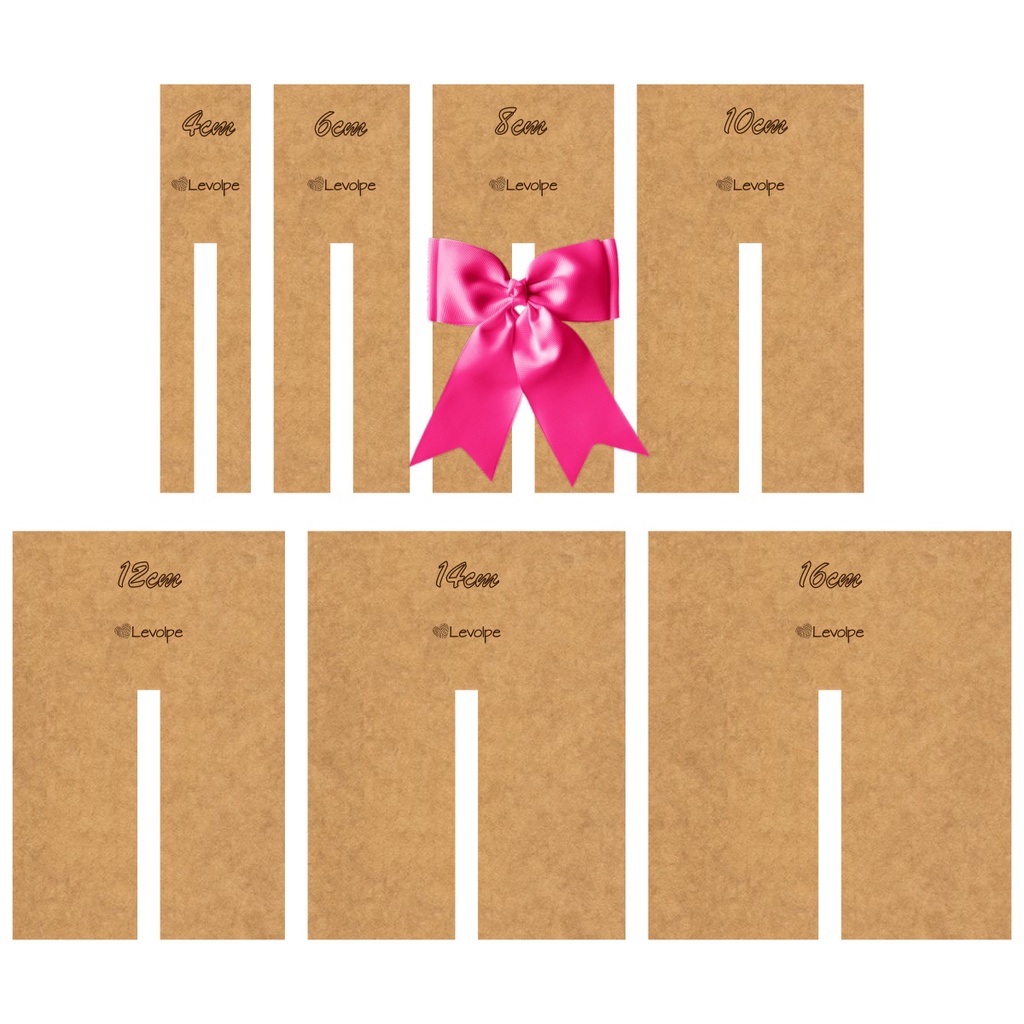 Gabaritos Laço Perfeito Em Mdf  7 Medidas 4 ao 16cm Artesanato