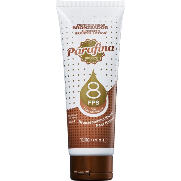 Parafina Bronze FPS 8 Bronzeador Arpoador com Cera de Abelha 120g