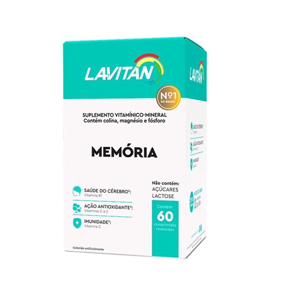 Suplemento Vitaminas Minerais Lavitan Memória 60 Comprimidos