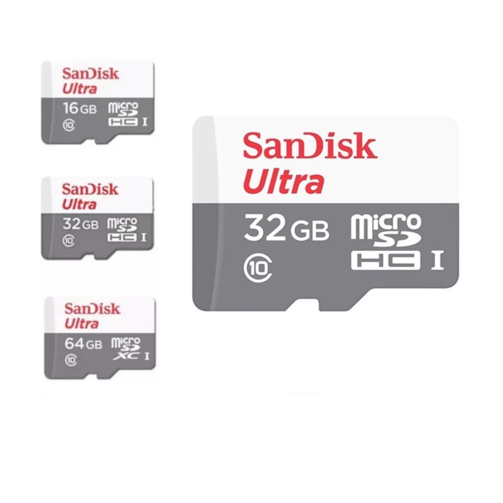 Cartão de Memória Sandisk com leitor 16GB 32GB 64GB 128GB para Câmeras de segurança, celulares, notebook