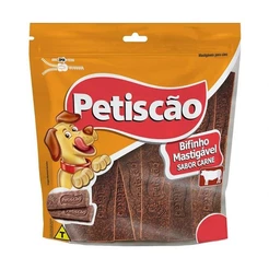 Bifinho Mastigável Petiscão Para Cães Sabor Carne 1kg