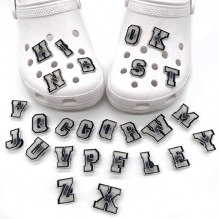 Luminosos Crocs Jibbitz Charme Letra Diy Decoração De Sapatos Acessórios Fivela Chinelos