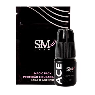Cola Adesivo SM ACE Black Glue Sm Lash 3g Para Alongamento De Cílios