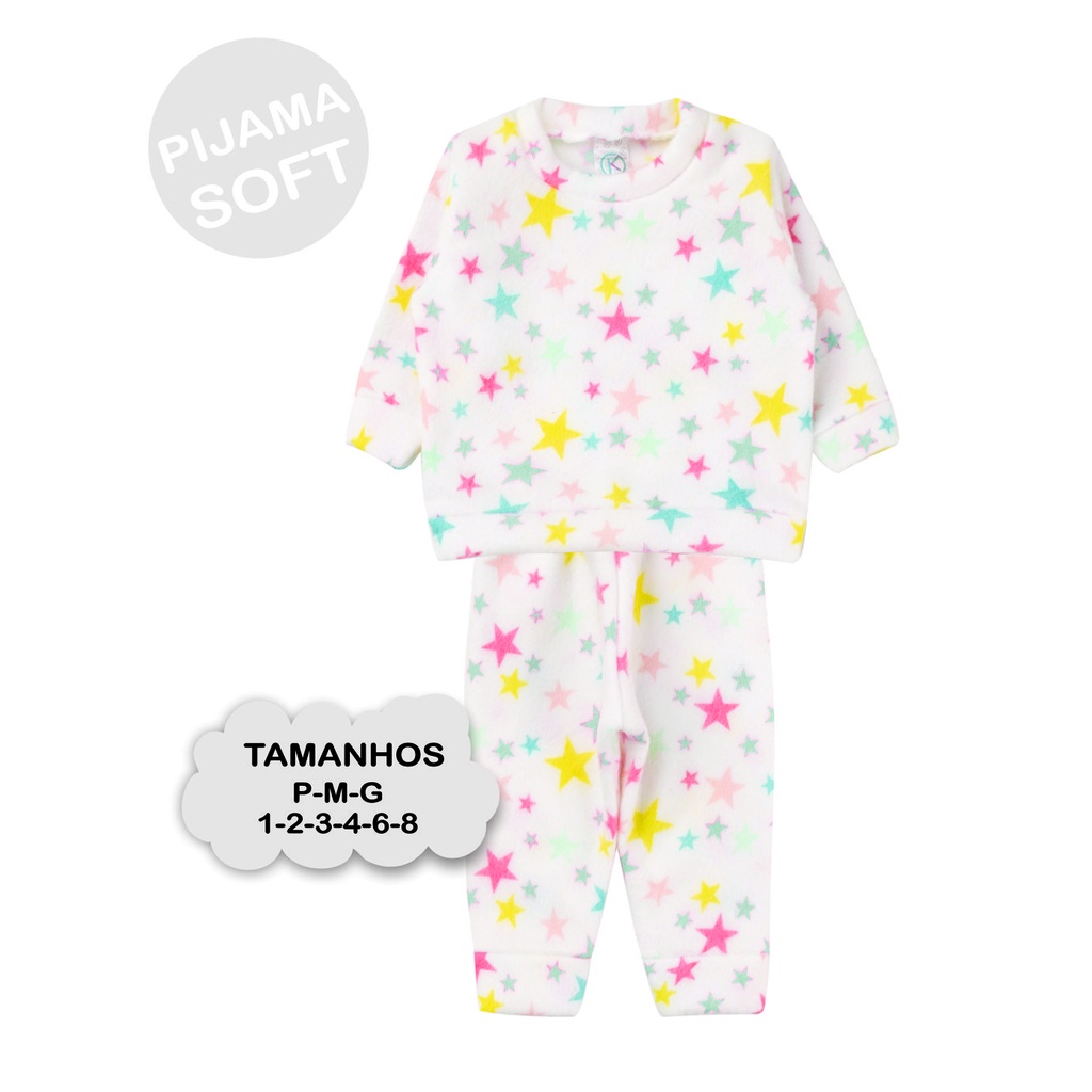 1 Pijama SOFT Inverno Infantil Menina Ou Menino Longo Frio em Oferta na Shopee